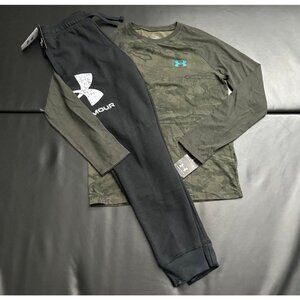 NWT Under Armour Jogger & Long Sleeve Set Boys Youth Size Large